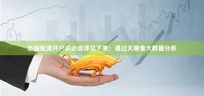炒股配资开户识必选详见下表：通过天眼查大数据分析